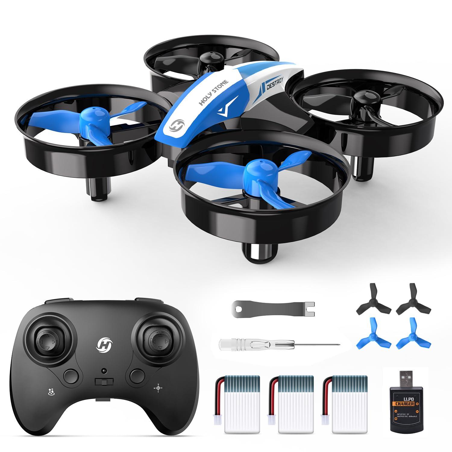 2) Holy ‌Stone HS210: Designed specifically for younger pilots, this mini drone is lightweight, durable, and comes with multiple speed modes to ease first-time flyers into the experience