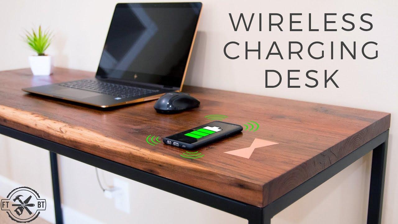 8) ‌Wireless Charging Desk: Declutter your workspace with a sleek ⁤desk that has built-in wireless charging capabilities,⁢ making it effortless to keep⁢ your devices powered ⁣without the ⁢mess of cables