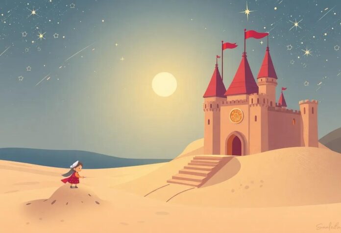 The Girl Who Built Dreams: Turning Sandcastles Into Real Castles at Night