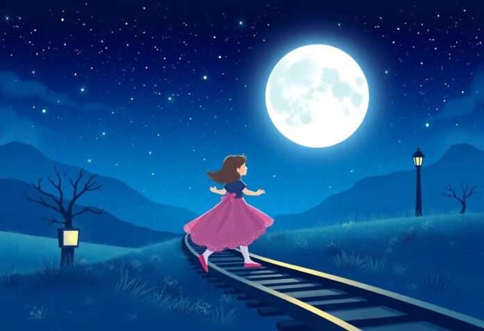 The Girl’s Magical Journey on the Secret Train to the Moonlight Realm