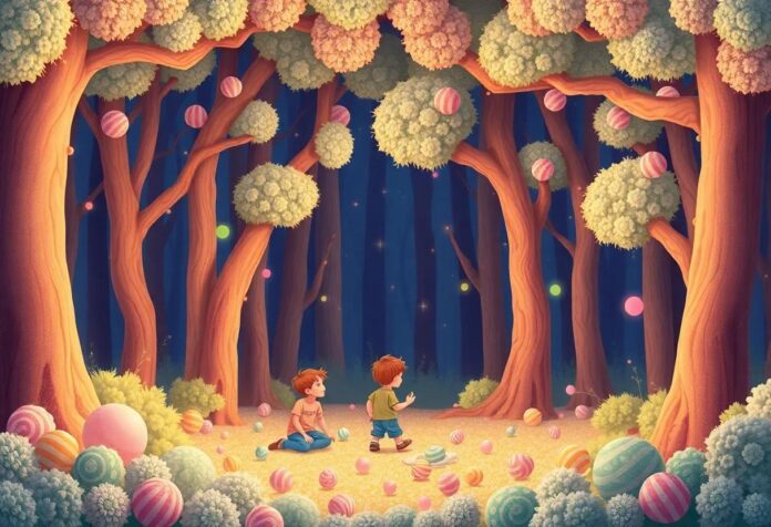 The Boy Who Discovered the Enchanted Forest of Sweet Candy Wonders
