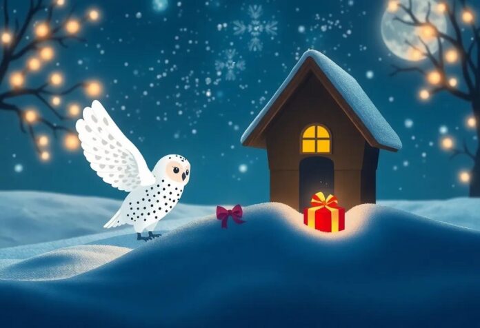 The Snowy Owl’s Enchanted Journey: Unveiling the Secret Gift at Night