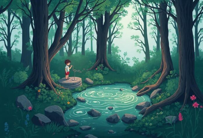 The Boy and the Hidden Spring: A Magical Journey in the Whispering Woods