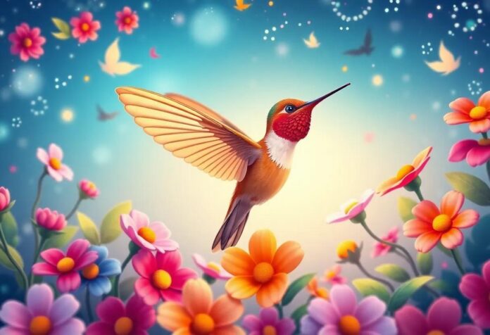 The Happy Hummingbird’s Flower Fiesta: A Colorful Tale for Bedtime Bliss