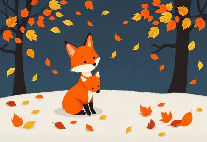 The Little Fox’s Autumn Adventure: A Tale of Falling Leaves and Friendship