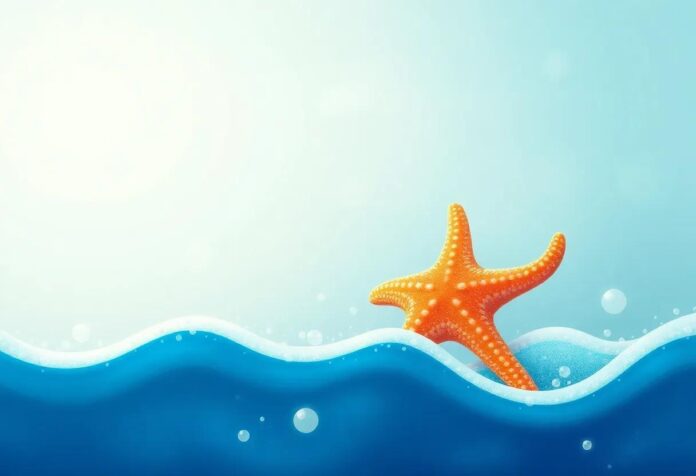 The Magical Starfish: Carrying Wishes Across the Ocean’s Dreamy Waves