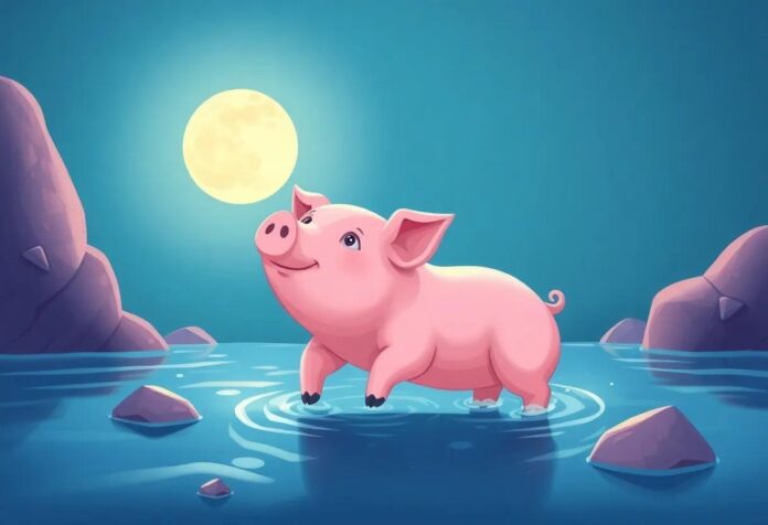 The Pig Who Discovered the Joy of Swimming Under the Moonlight