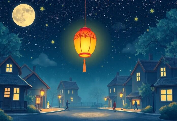 The Magical Lantern That Carried Wishes Across Town on Starry Nights