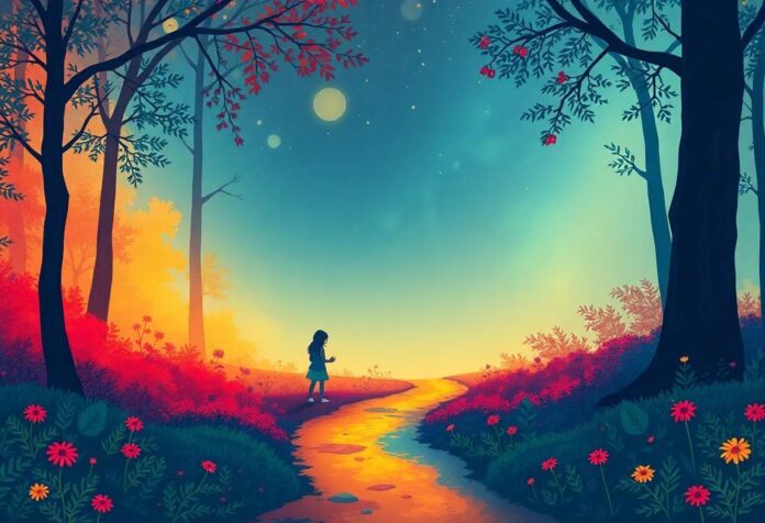 the-girl-who-brought-the-forest-path-to-life-with-every-color-of-the-rainbow.jpg The Girl Who Brought the Forest Path to Life with Every Color of the Rainbow