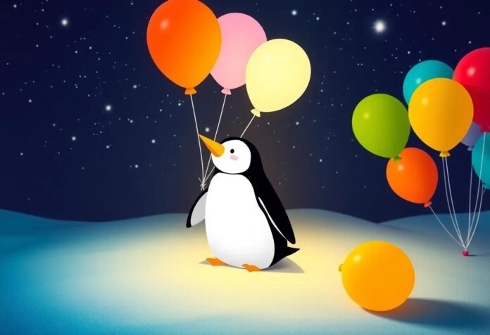 The Penguin Who Loved Balloons: A Colorful Adventure Under the Stars