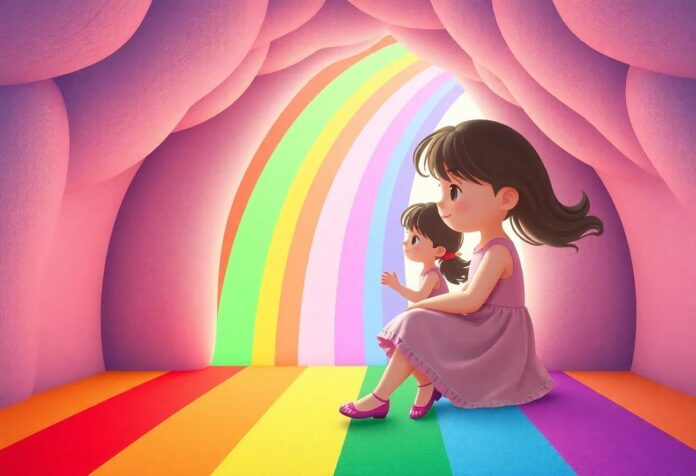 The Brave Girl’s Magical Journey Through the Colors of a Rainbow