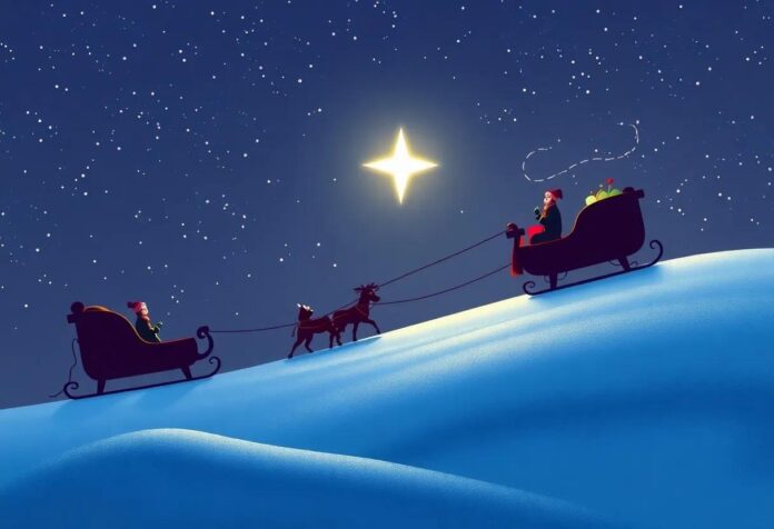 The Shining Star That Led Santa’s Sleigh Through the Silent Night