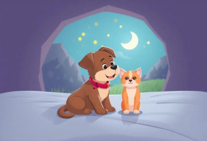 The Brave Puppy’s Adventure: Finding the Lost Kitten’s Way Home
