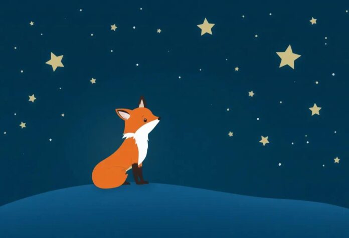 The Lost Fox’s Magical Nighttime Adventure Beneath Twinkling Stars