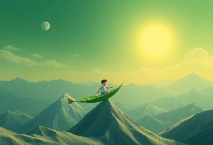 The Boy Who Rode a Leaf: A Gentle Journey Over Mountains and Dreams