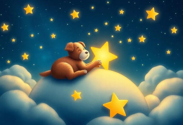 The Puppy Who Found Dreams Among the Twinkling Stars at Night