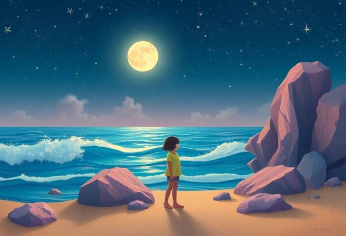The Girl Who Painted the Ocean with Colors That Sang in the Moonlight