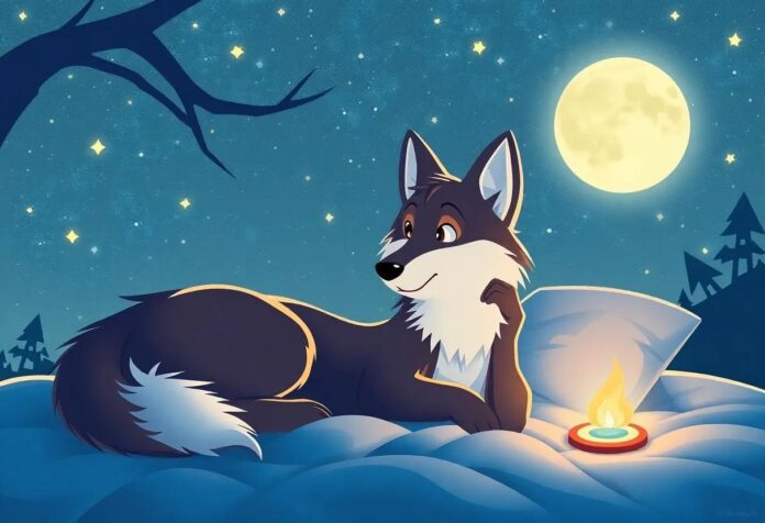 Wally Wolf’s Moonlit Melody: A Soothing Song Beneath the Starry Sky