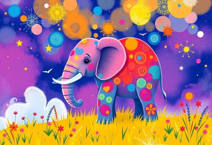 The Elephant Who Painted His Dreams: A Magical Journey to Colorful Worlds