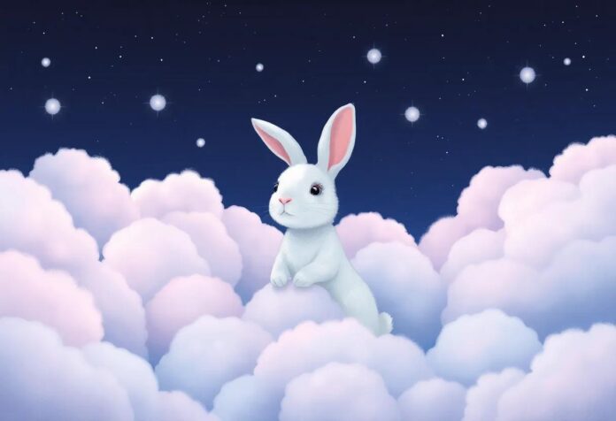 The Rabbit Who Dreamed of Sweet, Fluffy Cotton Candy Clouds at Night