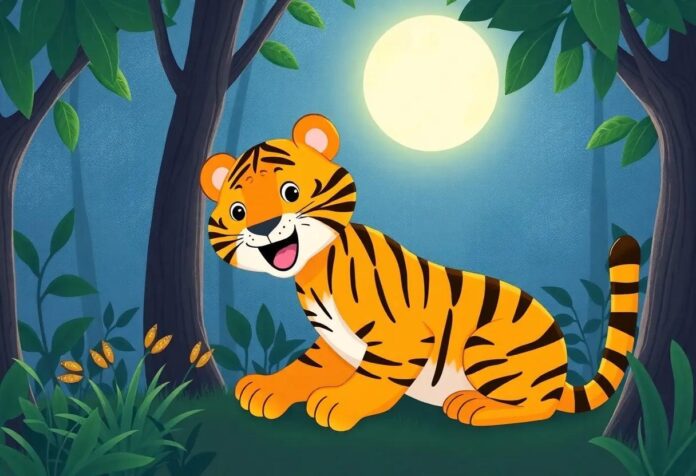 Tommy Tiger’s Jungle Jolt: A Whimsical Adventure Under the Moonlight
