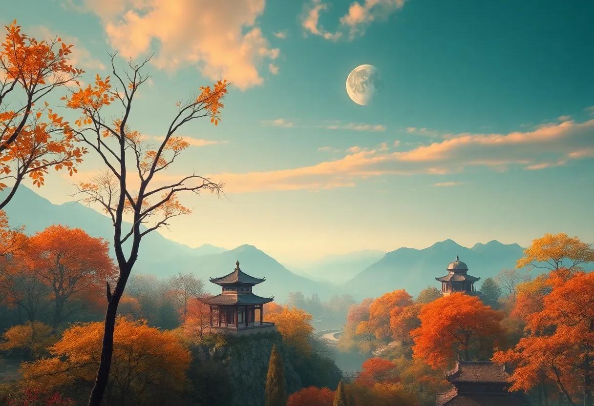 Exploring the Surreal Landscapes and Dreamlike‌ Atmosphere‌ in Autumn in peking
