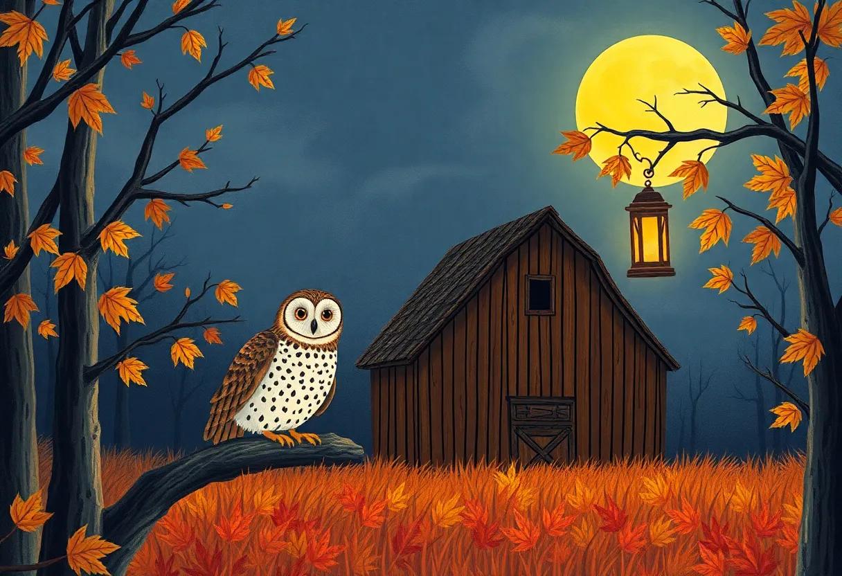 A Lantern Glow Among Rustling Leaves