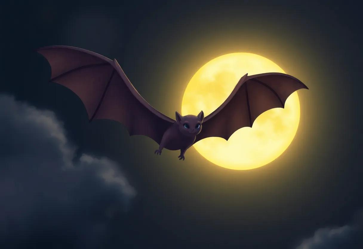 The Curious Bat and ⁢the First Morning Sun