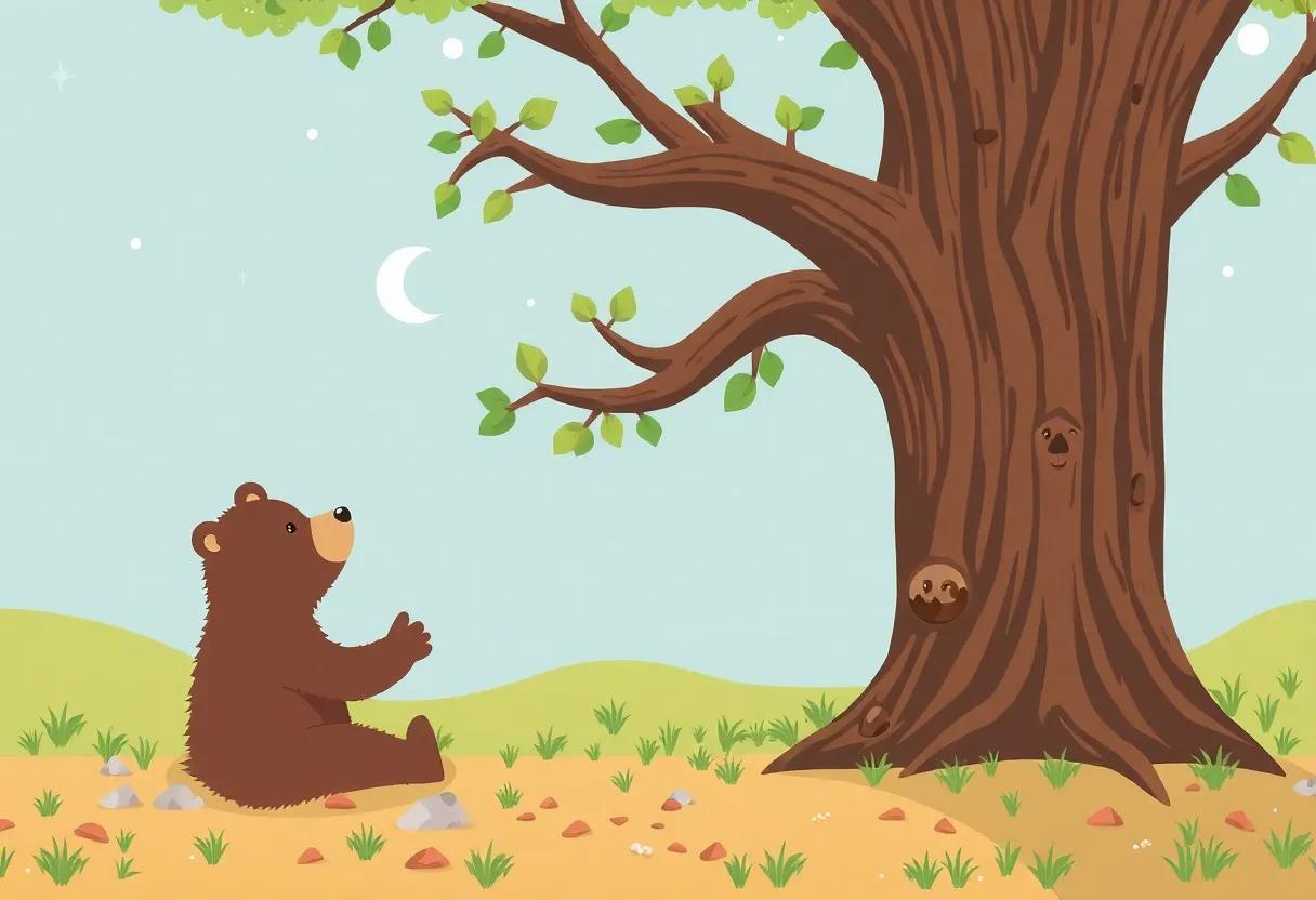 Friendship ‍Blossoms Between the ‍Bear‌ and the Talking Tree