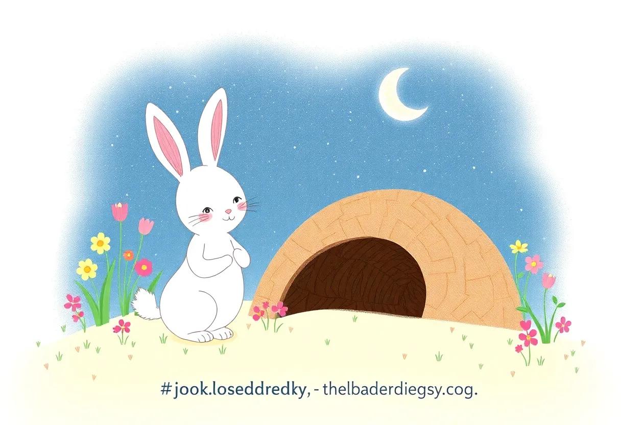 Bella's Cozy Burrow Under the Night sky