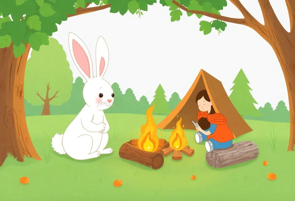 Sharing Stories Around the Campfire with New Friends