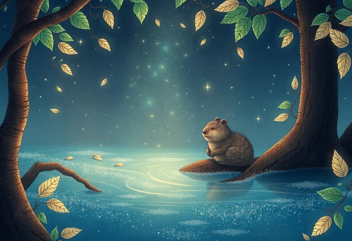 Gathering Shimmering Twigs and Glittery Leaves