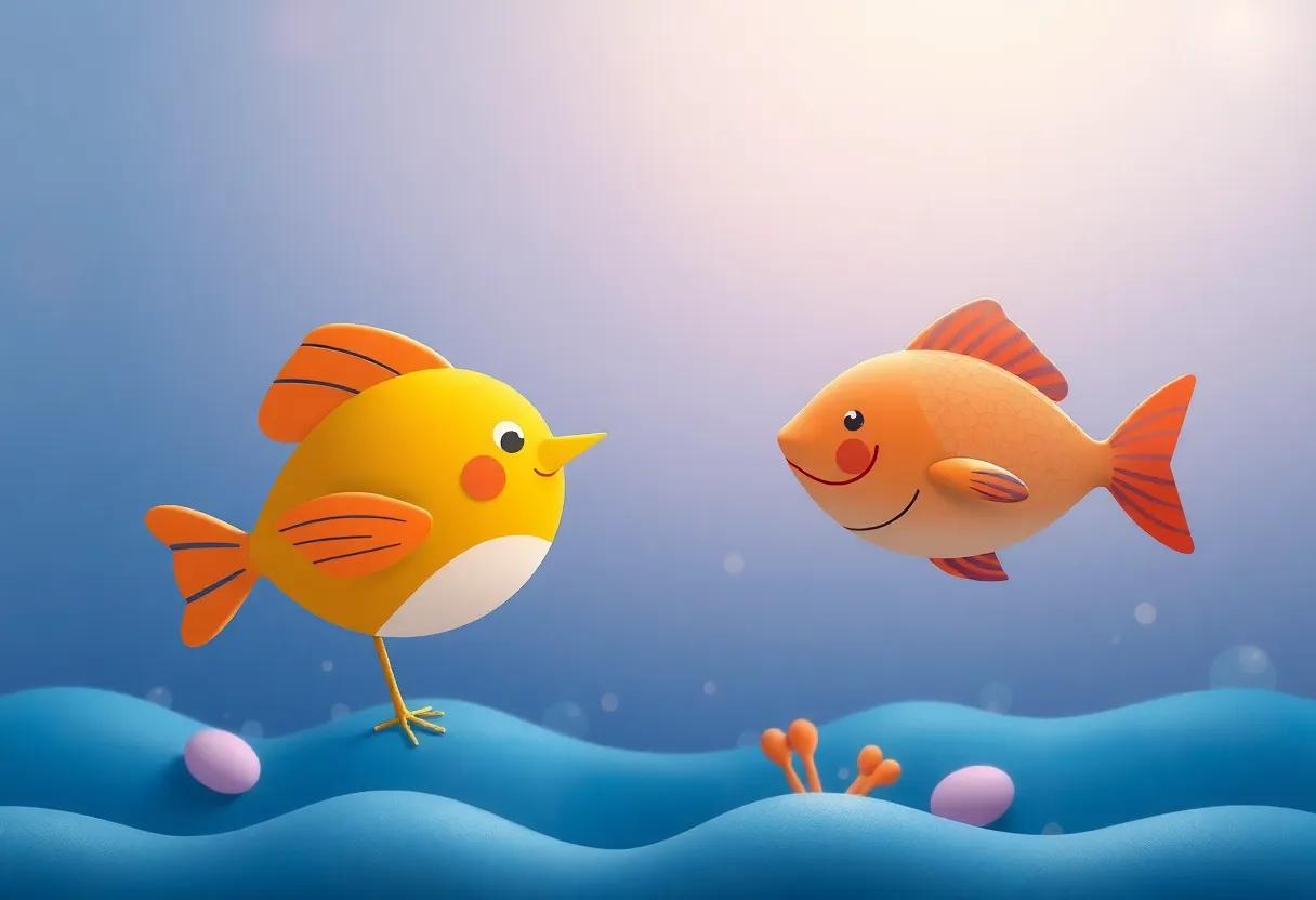 Friendship Blossoms ⁣Between Wings and​ Fins