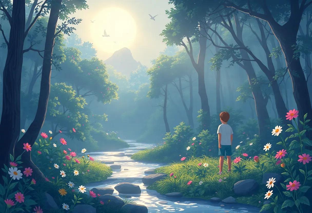 The Journey Through Whispering Forests and Shimmering Streams