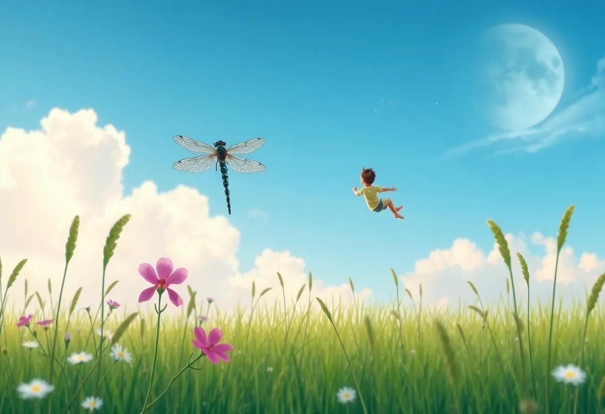 Soaring High ⁤Above Blossoming Wildflowers‍ and Whispering Grasses