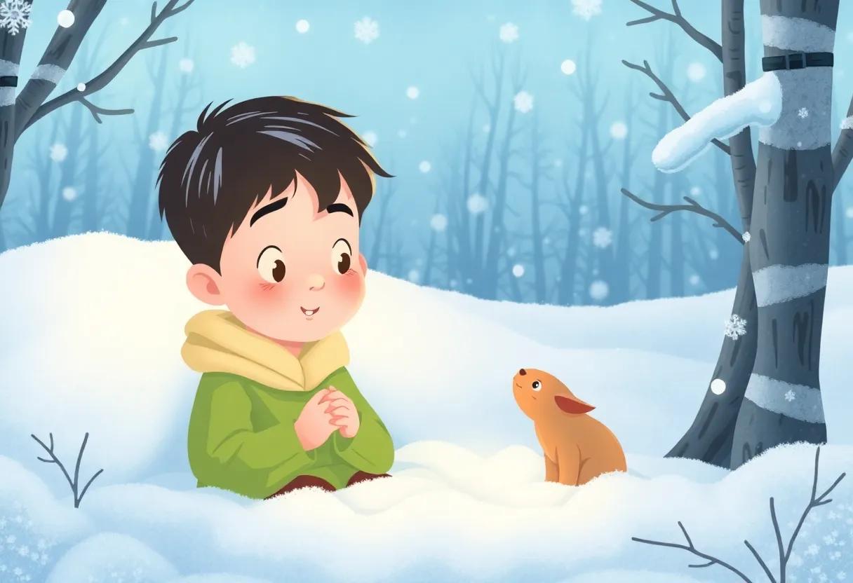 A Spark of Magic Awakens in the Snowy Forest