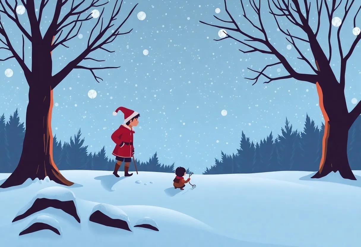 The First Snowfall and a Curious Boy