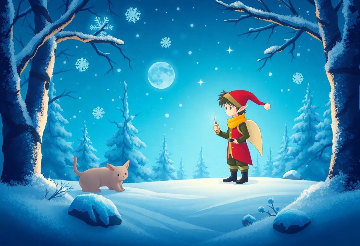 A Magical Meeting in the​ frosty Forest