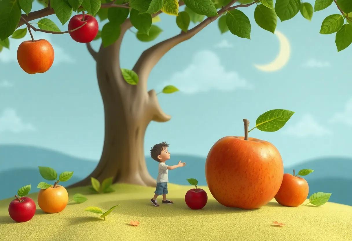 The Boy's Surprise⁣ Encounter⁢ with a Wise Talking Apple