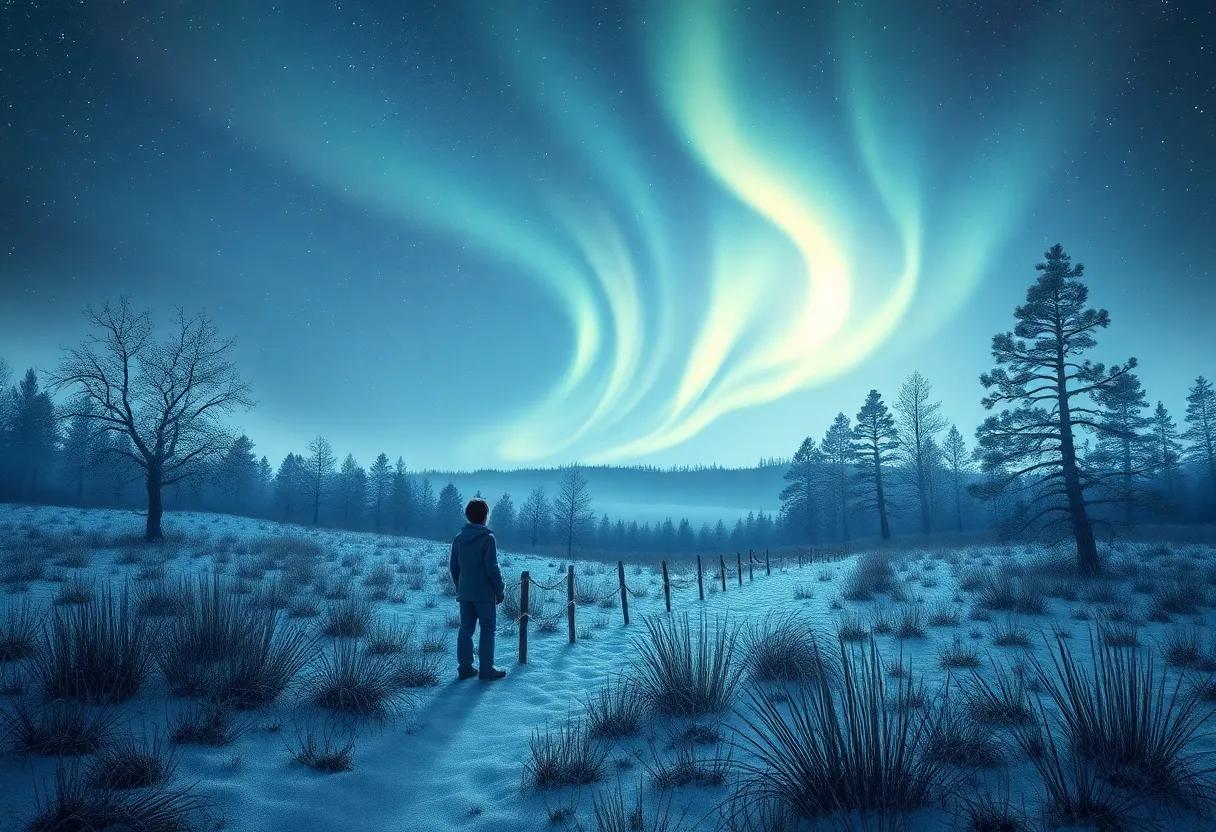 A Night Beneath the Dancing Northern Lights‍ in the Meadow