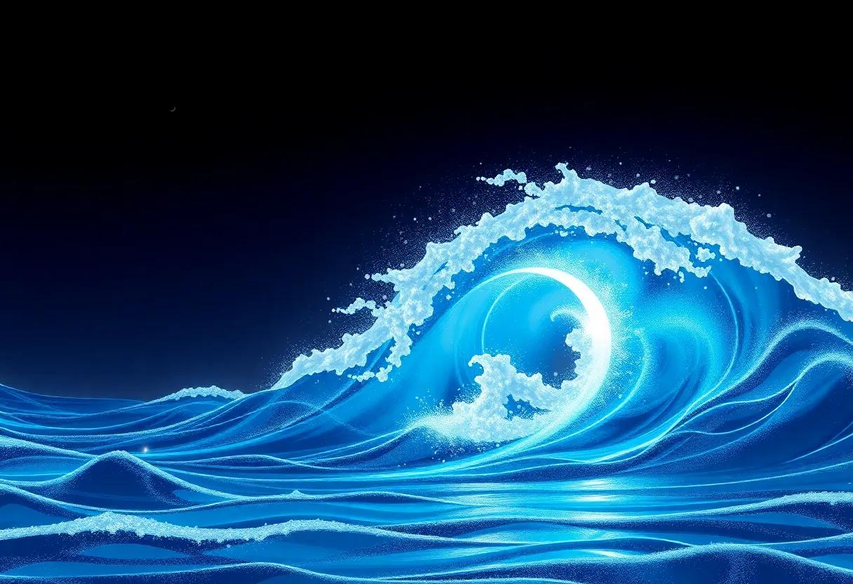 The Boy's Discovery of the Shimmering Magical Wave