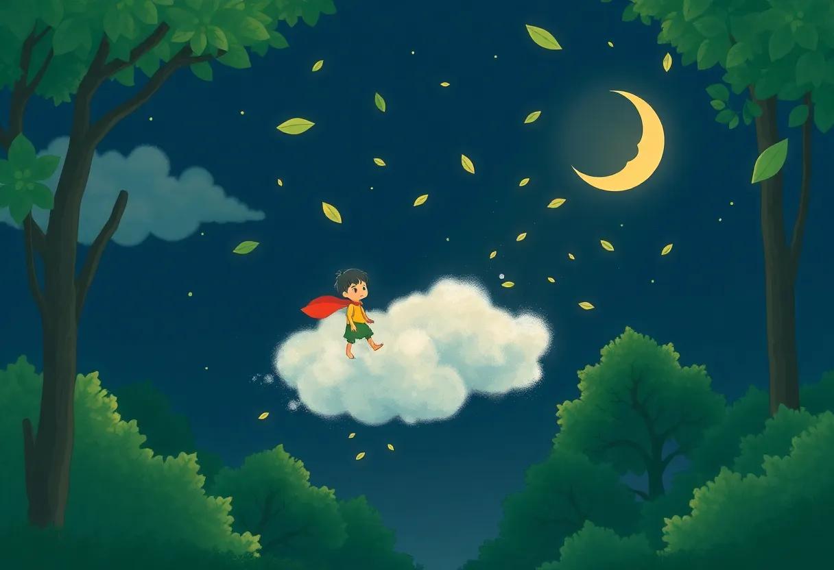A Boy's Discovery in the Forest Clearing