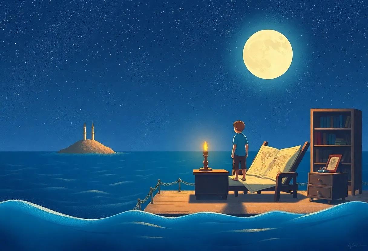 The Boy Finds a Mysterious Map in the Attic