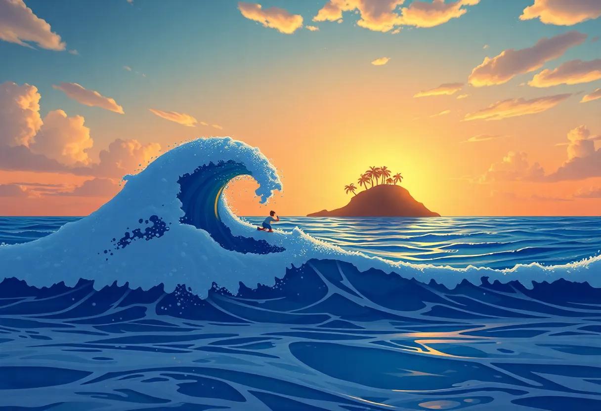 Unveiling the Hidden Secret island at sunrise