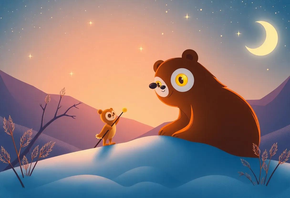 Meeting the Wise Owl with Glittering Eyes