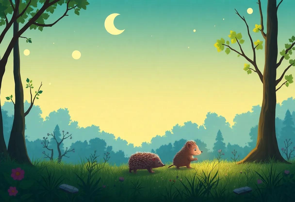 The Curious Hedgehog Sets Off at Dawn