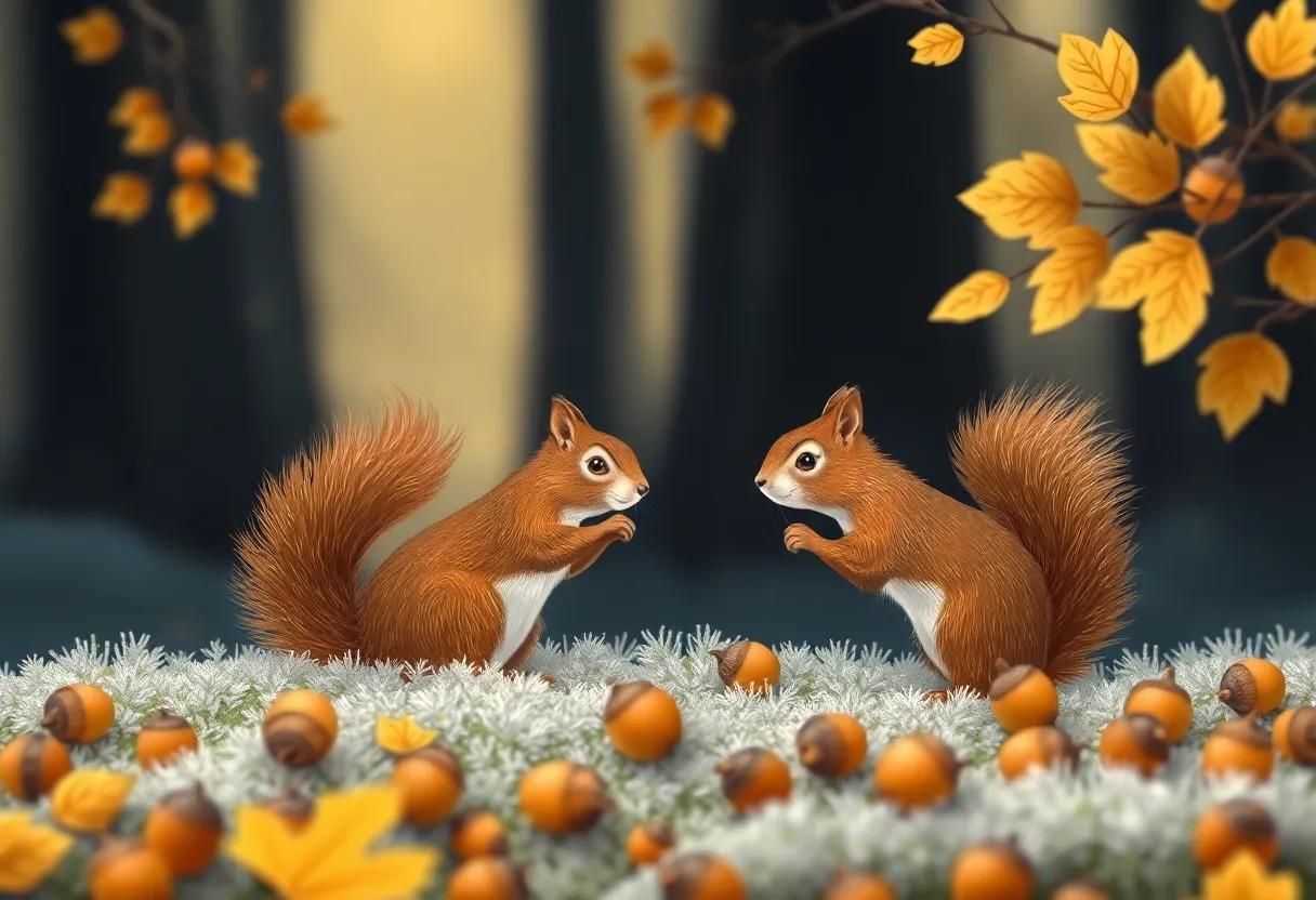 Gathering Golden Acorns Before the Frost