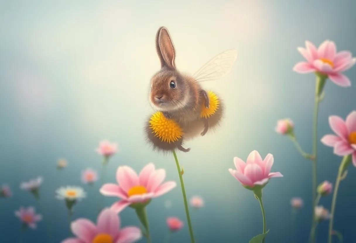 A Friendly Bumblebee Shares Ancient⁣ Floral Stories