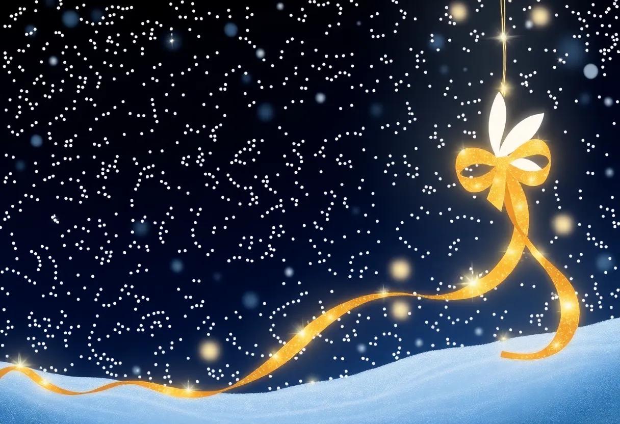 A Winter Night Filled ‍with Sparkling Snowflakes