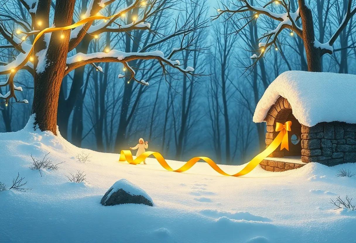 The Discovery of the golden Ribbon in the Snow-Covered Glade